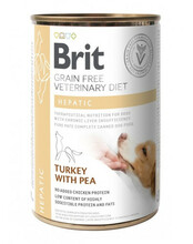 Märgtoit koertele Brit Veterinary Diet Hepatic Turkey & Pea, 400 g