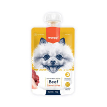 Maius koertele Wanpy lihapasta veiseliha, porgandi ja hernestega, 90 g