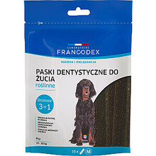 Närimisribad koertele Francodex Dental Strips M, 15 tk