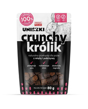 Maiustus koertele Uniszki Crunchy jänes piparmündi ja nõgesega, 80 g