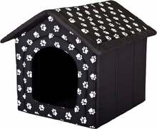 Lemmikloomade pesa-maja Hobbydog R6 Paws BUDCWL2, 76 x 72 x 74 cm, must