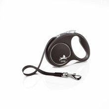 Jalutusrihm Flexi Black Design M, 5 m, kuni 25 kg, must