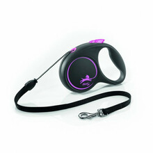 Jalutusrihm Flexi Black Design S, 5 m, kuni 12 kg, roosa