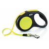 Jalutusrihm Flexi New Neon S, 5 m, kuni 15 kg, must/kollane
