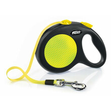 Automaatne jalutusrihm Flexi New Neon L, 5 m, kuni 50 kg, must/kollane