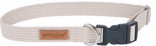 Kaelarihm Amiplay Cotton, M, 350 - 500 mm x 20 mm, liivakarva pruun