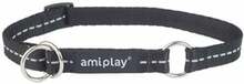 Kaelarihm Amiplay Reflective, M, 250-400 mm, must