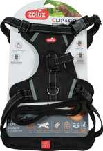 Traksid ja jalutusrihma komplekt Zolux Clip&Go, XL, 730 - 940 mm, must