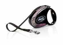 Jalutusrihm Flexi Glam S, 3 m, must
