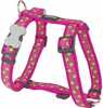Rakmed Dingo Style Stars Lime on Hot Pink, L, 45-66 cm, 36-59 cm