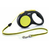 Jalutusrihm Flexi New Classic Neon S, 5 m, kuni 12 kg, must/kollane