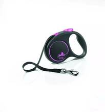 Jalutusrihm Flexi Black Design S, 5 m, kuni 15 kg, roosa