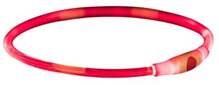 Kaelarihm Trixie Flash Light Ring, S-M, 400 mm x 8 mm, punane