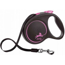 Automaatne jalutusrihm Flexi Black Design L, 5 m, kuni 50 kg, roosa
