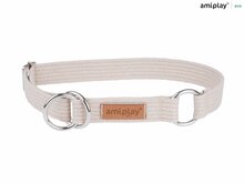 Kaelarihm Amiplay Cotton, L, 320 - 500 mm x 25 mm, beežpruun