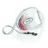 Jalutusrihm Flexi Glam Splash Orient S, 3 m, valge
