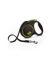 Jalutusrihm Flexi Black Design M, 5 m, kuni 20 kg, roheline