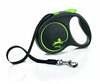 Jalutusrihm Flexi Black Design L, 5 m, kuni 50 kg, must/roheline