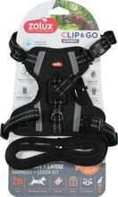Traksid ja jalutusrihma komplekt Zolux Clip&Go S, 410 - 540 mm, must