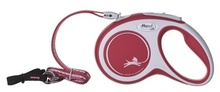 Jalutusrihm Flexi New Comfort S, 5 m, punane/valge
