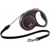 Jalutusrihm Flexi Black Design M, 5 m, kuni 20 kg, roosa