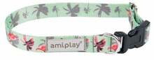Kaelarihm Amiplay Be Happy, L, 350 - 500 mm x 25 mm, roheline/roosa