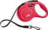 Automaatne jalutusrihm Flexi New Classic S, 5 m, kuni 15 kg, punane
