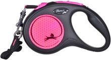 Jalutusrihm Flexi New Neon M, 5 m, kuni 25 kg, roosa