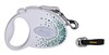 Jalutusrihm Flexi Glam Splash S, 3 m, Swarovski kristallidega, valge