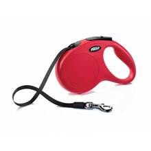 Automaatne jalutusrihm Flexi New Classic M, 5 m, kuni 25 kg, punane