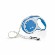 Jalutusrihm Flexi New Comfort L, 8 m, kuni 50 kg, sinine/valge