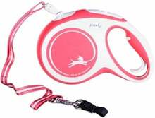 Jalutusrihm Flexi New Comfort M, 8 m, punane/valge