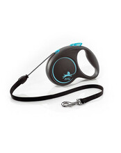 Jalutusrihm Flexi Black Design M, 5 m, kuni 20 kg, sinine