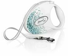 Jalutusrihm Flexi Glam Splash Ocean M, 5 m, sinine/valge