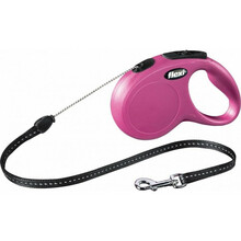 Jalutusrihm Flexi New Classic S, 5 m, kuni 12 kg, roosa