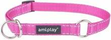 Kaelarihm Amiplay Reflective, XL, 400 - 600 mm x 25 mm, roosa