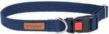 Kaelarihm Amiplay Cotton with Lock, 350-500 mm, 20 mm, sinine
