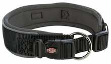Kaelarihm Trixie Premium, XS/S, 270 - 350 mm x 25 mm, must/hall