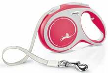 Jalutusrihm Flexi New Comfort L, 5 m, kuni 60 kg, punane