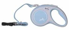 Jalutusrihm Flexi New Comfort S, 5 m, sinine/valge