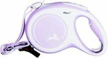 Jalutusrihm Flexi New Comfort Cord M, 8 m, valge/lilla