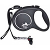 Jalutusrihm Flexi Black Design M, 5 m, kuni 20 kg, must
