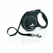 Jalutusrihm Flexi Black Design S, 5 m, kuni 15 kg, must