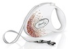 Jalutusrihm Flexi Glam Splash M, 5 m, valge/oranž/roosa