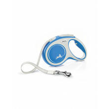 Jalutusrihm Flexi New Comfort M, 5 m, kuni 25 kg, sinine/valge