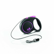 Jalutusrihm Flexi Black Design XS, 3 m, kuni 8 kg, roosa