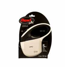 Jalutusrihm Flexi One for All S, 5 m, kuni 30 kg, valge/must