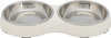 Kausside komplekt Trixie, valge, melamiin/roostevaba teras, 2 x 0.2 L, 13 cm