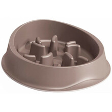 Aeglase söömise kauss Zolux Slow feeder, 0.5 L, pruun
