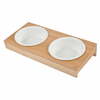Keraamilised kausid bambusest alusega Love Story, 29.5x14x5.5 cm